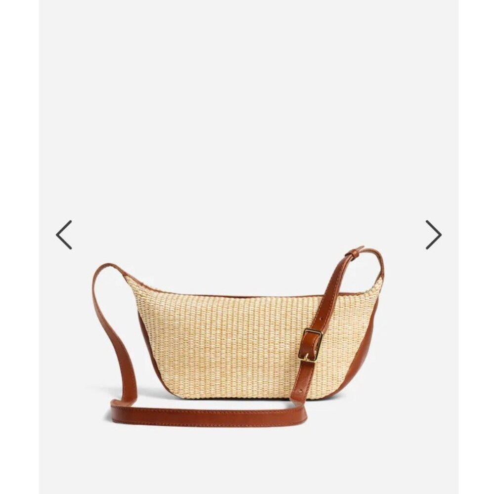 Madewell $88 Womens The Sling Crossbody Bag in Straw NP321 Purse